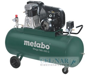 Sprężarka tłokowa kompresor Mega 580-200 D Metabo